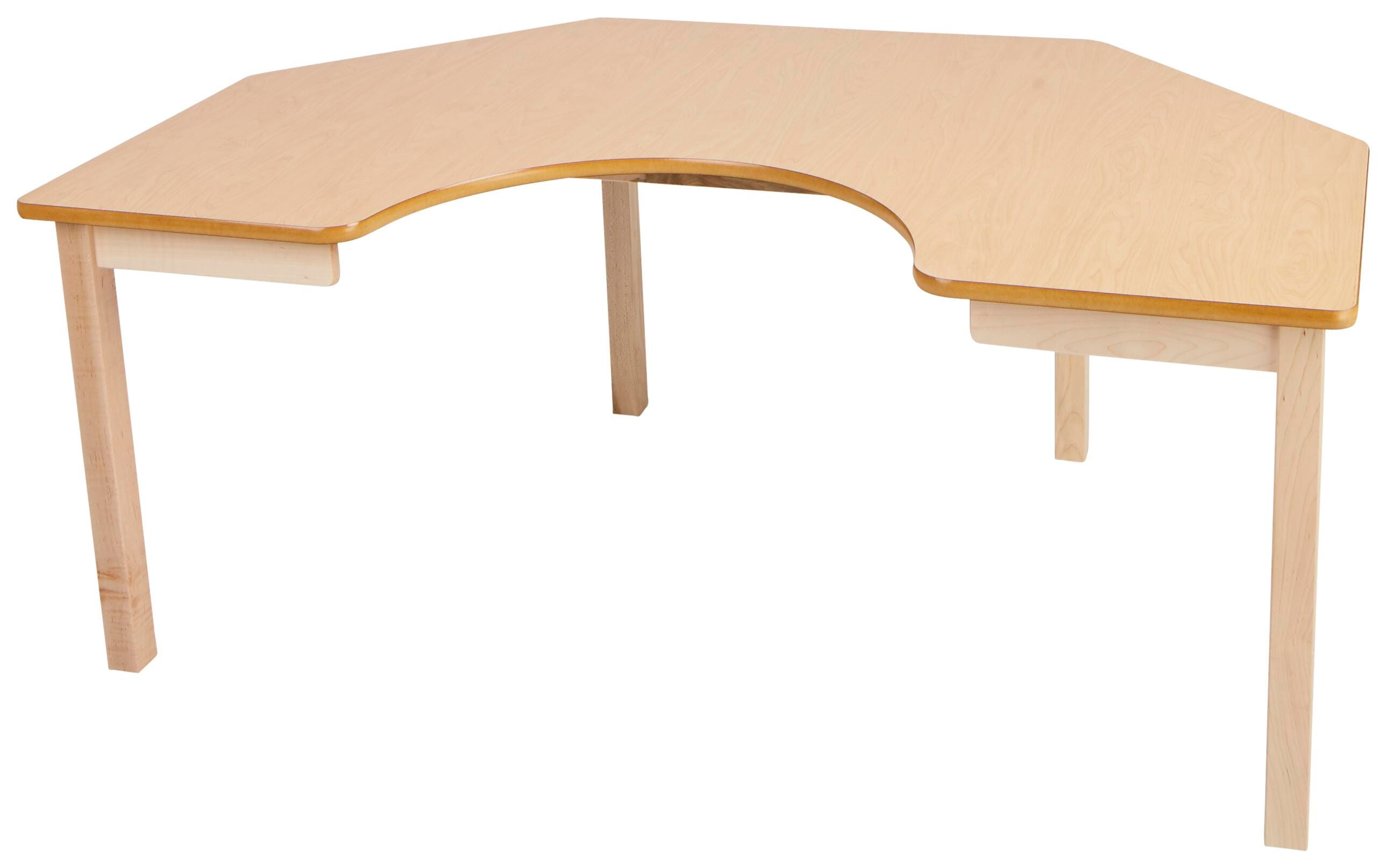 Childcraft Wood Table, Laminate Top, Kidney-Shaped, 58 x 36 x 24 Inches, Item Number 296501